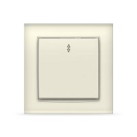 Выключатель Бриллиант 1кл. слоновая кость проход. (10)