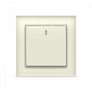 Выключатель Бриллиант 1кл. слоновая кость проход. (10)
