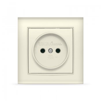 Розетка Бриллиант 1-ая слоновая кость б/з (10)