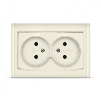 Розетка Бриллиант 2-ая слоновая кость б/з (10)