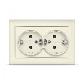 Розетка Бриллиант 2-ая слоновая кость с/з (10)