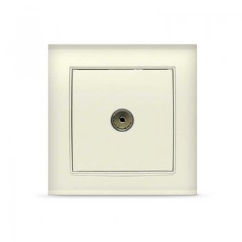 Розетка Бриллиант TV слоновая кость (10)