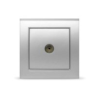 Розетка Бриллиант TV серебро (10)