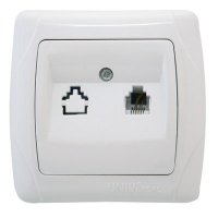 Розетка Маргарита TF(RJ11) белая (10)