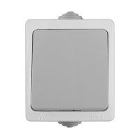 Bыключатель Аллегро 1кл. серый IP54 (100)