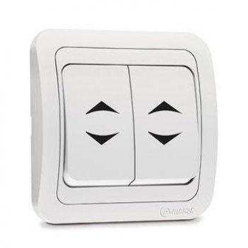 Выключатель Makel Mimoza 2кл. белый проходной (12)