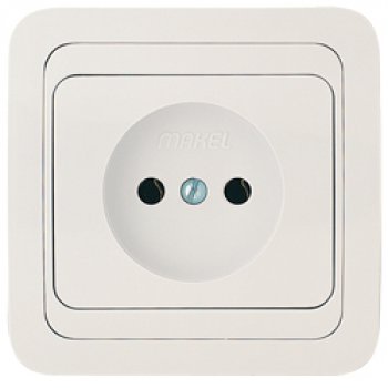 Розетка Makel Mimoza 1-ая белая б/з (12)
