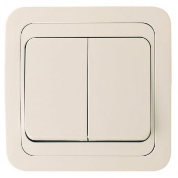 Выключатель Makel Mimoza 2 кл. крем (12)