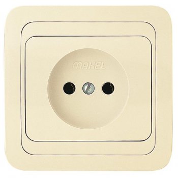 Розетка Makel Mimoza 1-ая крем б/з (12)