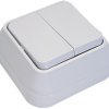 Выключатель Makel накладной 2 кл. белый (10/100)
