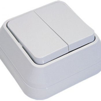 Выключатель Makel накладной 2 кл. белый (10/100)