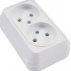 Розетка Makel накладная 2-ая б/з белая (10/100)