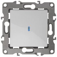 Механизм выключателя Эра 12 1кл подсветка белый (10)