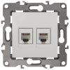 Механизм розетки Эра 12 RJ45 2-ая белый (10)