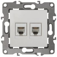 Механизм розетки Эра 12 RJ45 2-ая белый (10)