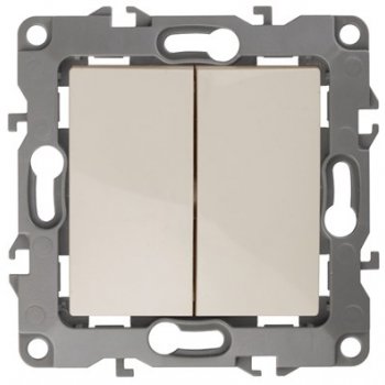 Механизм выключателя Эра 12 2кл без лапок слоновая кость (10)