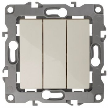 Механизм выключателя Эра 12 3кл слоновая кость (10)