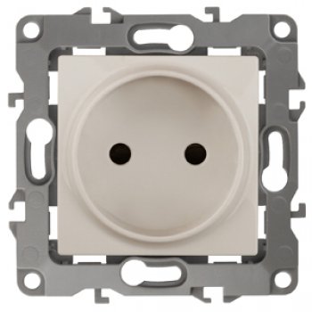 Механизм розетки Эра 12 1-ая без заземления слоновая кость (10)