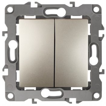 Механизм выключателя Эра 12 2кл без лапок шампань (10)