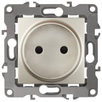 Механизм розетки Эра 12 1-ая без заземления шампань (10)