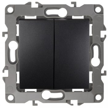 Механизм выключателя Эра 12 2кл антрацит (10)