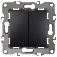 Механизм выключателя Эра 12 2кл без лапок антрацит (10)