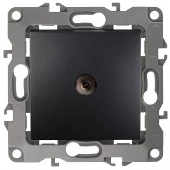 Механизм розетки Эра 12 телевизионная антрацит (10)