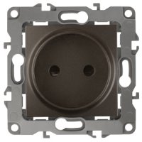 Механизм розетки Эра 12 1-ая без заземления бронза (10)