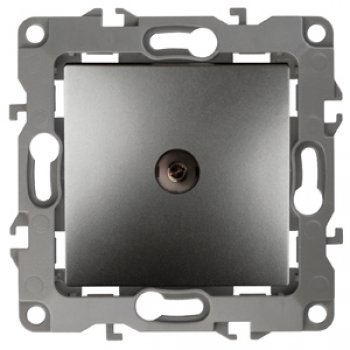 Механизм розетки Эра 12 телевизионная графит (10)