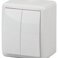 Выключатель Эра Эксперт 2кл IP54 белый (16)