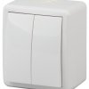 Выключатель Эра Эксперт 2кл IP54 подсветка белый (16)