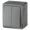 Выключатель Эра Эксперт 2кл IP54 серый (16)